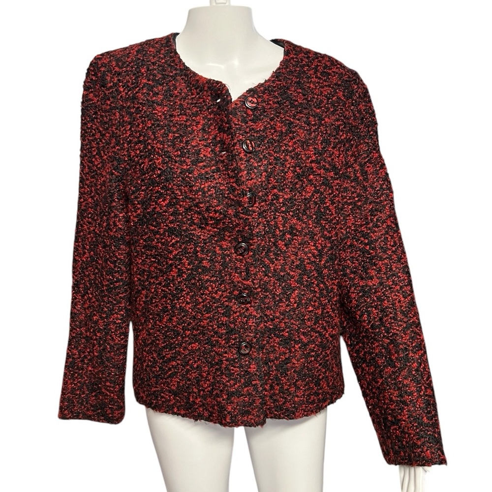 Vintage Kathie Lee - Women’s Red/Black Blazer Sz. SM